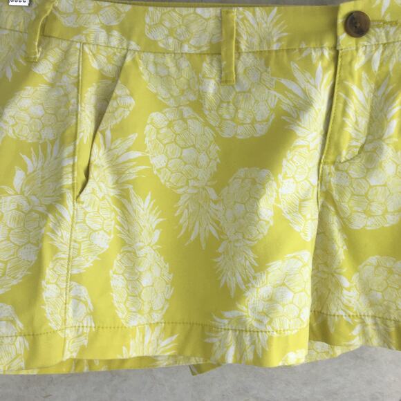 Old Navy Yellow White Pineapple Print Shorts Women's Size 0 - Picture 13 of 15